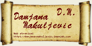 Damjana Makuljević vizit kartica